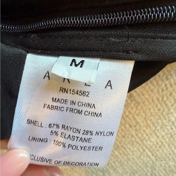 Area Black Strapless Top with Crystal Accents - Picture 7 of 10